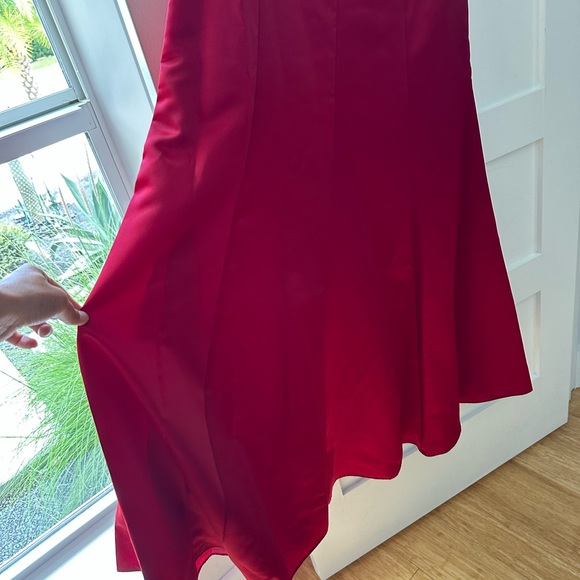 ALFRED ANGELO NEW Size 4 CLARET RED 1-SHOULDER BRIDESMAID FORMAL PROM DRESS. - Picture 12 of 13